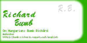 richard bumb business card